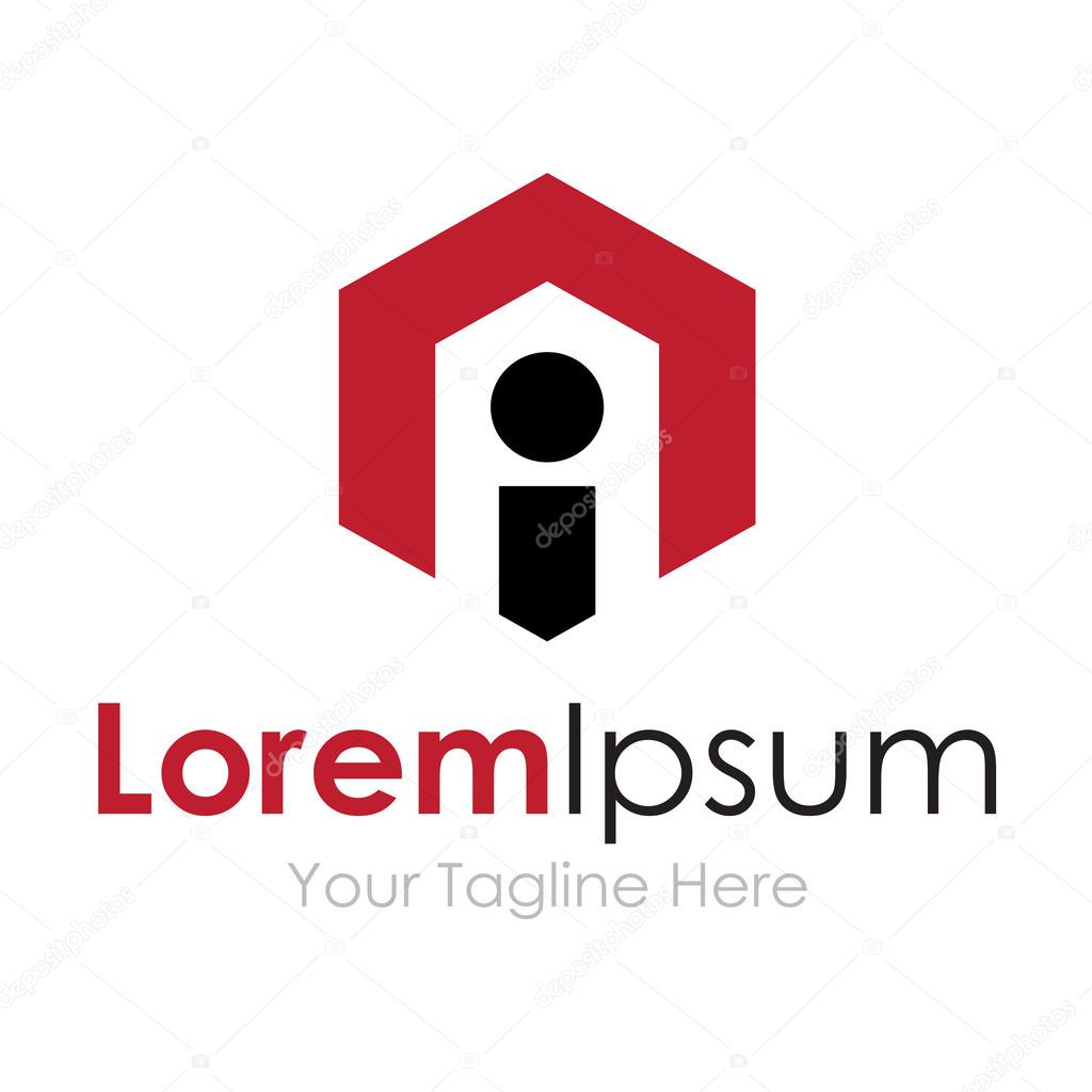 The power of i individual concept elements icon logo