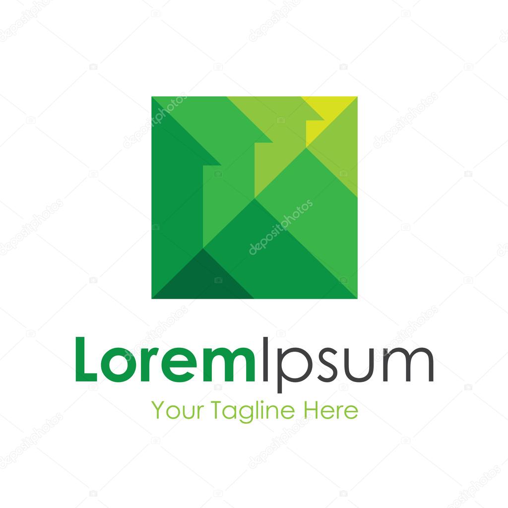 Green society progress concept grow graphic elements icon logo