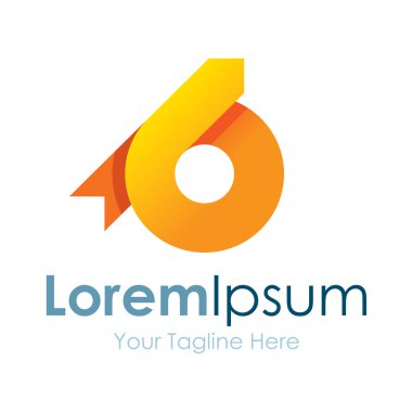 Bir daire sarı ok iş öğesi simgesi logo yapmak