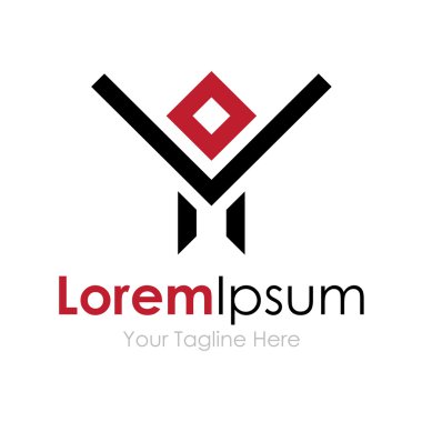 Soyut geometrik adam iş öğesi simgesi logosu