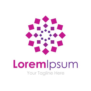 Mor süsleme dekorasyon daire iş öğesi simgesi logosu