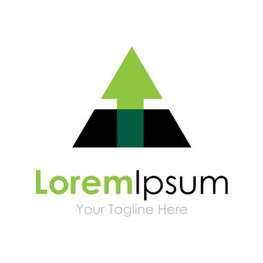 İş öğesi simgesi logo yukarı ok yeşil üçgen