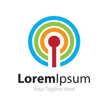 Olumlu vibes radyo kulesi iş öğesi simgesi logosu paylaşmak