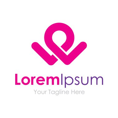 Sevimli küçük adam bir dünya iş öğesi simgesi logosu