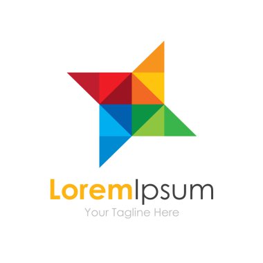 Renkli çokgen geometrisi arka plan şekli iş öğesi simgesi logosu