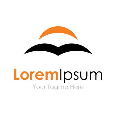 Ufuk büstü element simgesi logosu üzerinde güneş battı