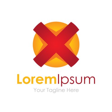 Büyük kırmızı x düğmesi ret iş öğesi simgesi logosu