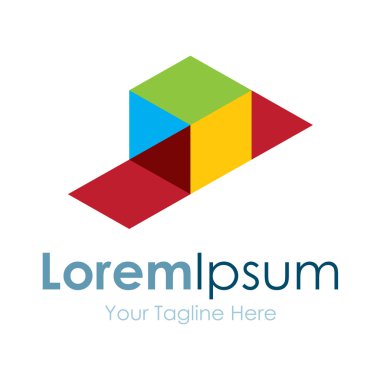 Küp açık kırmızı halı araya iş öğesi simgesi logosu