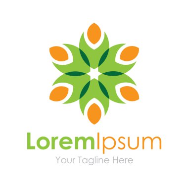 Doğa hediyesi dekoratif unsur simgeleri iş logosu