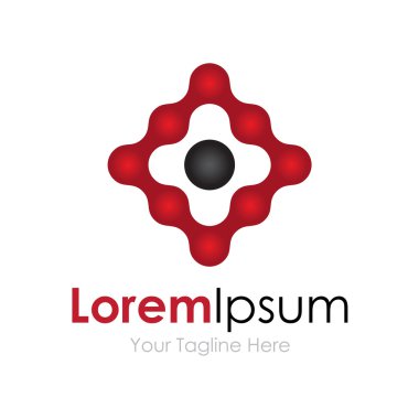 Hedef öğe simgeleri iş logo 3D kırmızı noktalar soyut