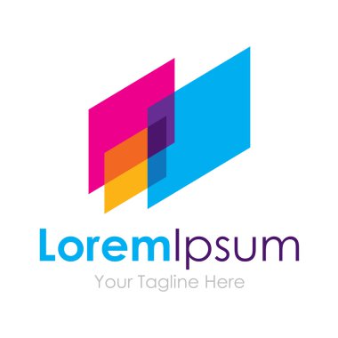 Soyut renkli sayfaları öğe simgeleri iş logo karışımı