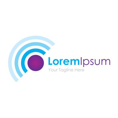 Frekans ile nokta öğe simgeleri iş logo daireler