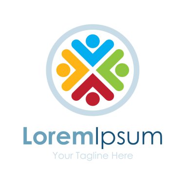 Daire bakım ortaklık daire öğe simgeleri iş logo yardım