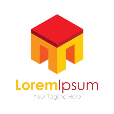 Bir mutlu ev 3d öğe simgeleri iş logo oluşturmak