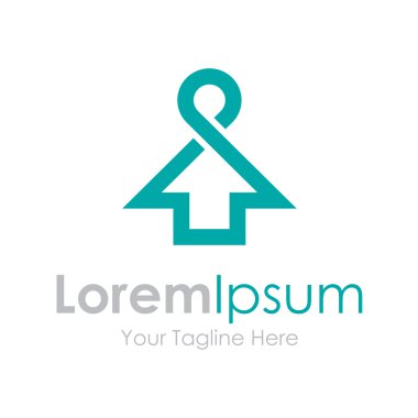 Öğe simgeleri iş logo yukarı insan ilerleme ok