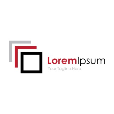 Çoklu kareler öğe simgeleri iş logo açılış penceresi