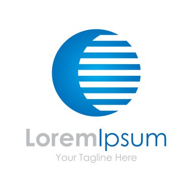 Blue Moon daire gece öğe simgeleri iş logo