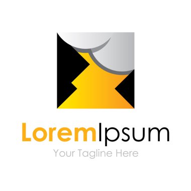 Aydınlatma fırtına gök gürültüsü grev öğe simgeleri iş logo