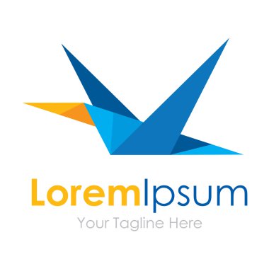 Piksel garip geometrik uçan kuş öğe simgeleri iş logo