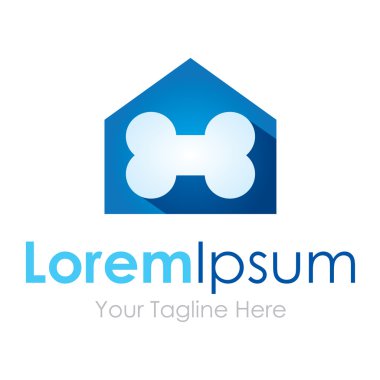 Köpek evi büyük kemik sembolü öğe simgeleri iş logo