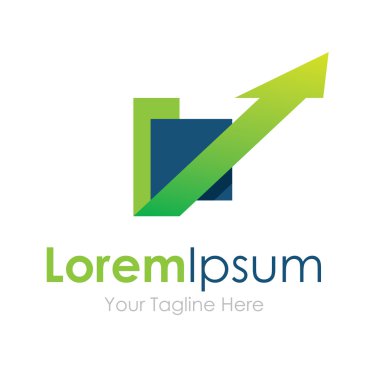 Yukarı ok öğe simgeleri iş logo yeşil büyüme