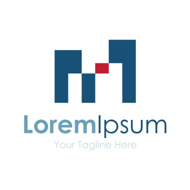 Soyut kurumsal simgesi kırmızı kare öğe simgeleri iş logo