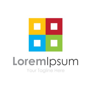 Renkli pencere fırsat kareler öğe simgeleri iş logo