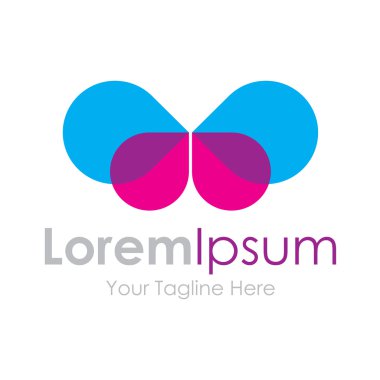 Öğe simgeleri iş logo yumuşak kanatlar kelebek