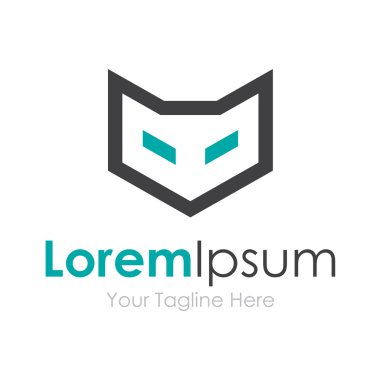 Fox dijital yüz teknoloji öğe simgeleri iş logo