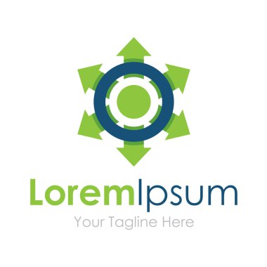 İş Yeşil ok genişletin daire öğe simgeleri iş logo