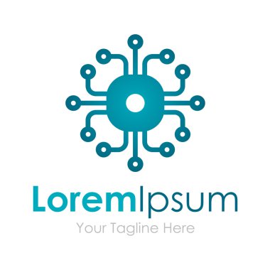 Gelecek yeni nesil teknoloji çip fütüristik öğe simgeleri iş logo