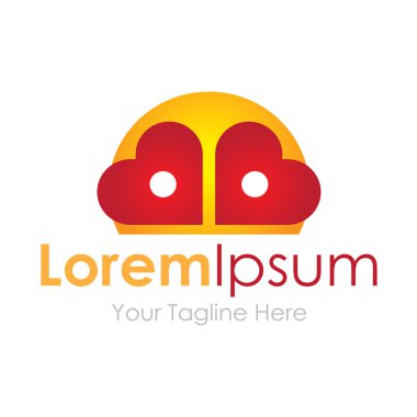 Kırmızı kalp şekli adam aşk öğeleri simge logosu