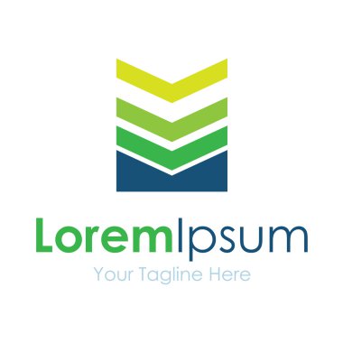 3 öğe simgesi logo iş için aşağı Yeşil ok