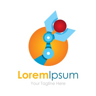 İş için gelecekteki Robotik teknoloji yenilik öğesi simgesi logo
