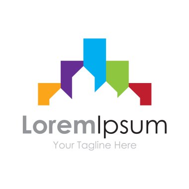 İş için renkli büyüme ok grafik öğesi simgesi logo