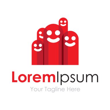 Mutlu Karikatür yüzler grafik tasarım logo simge