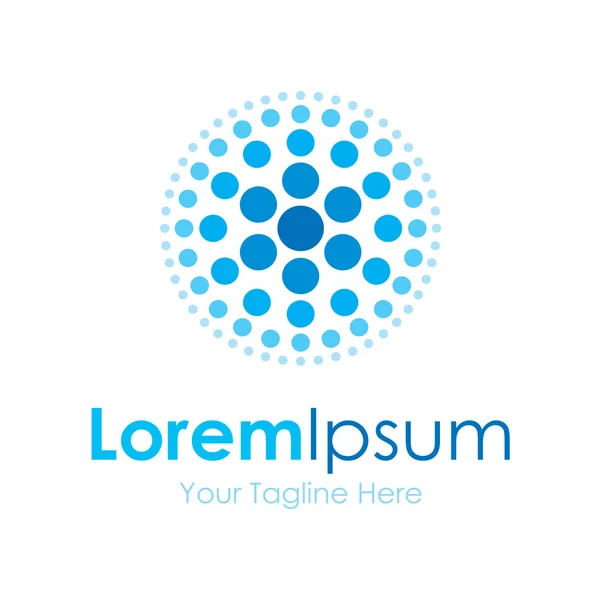 Blue teknoloji küre nokta iş öğesi simgesi logosu