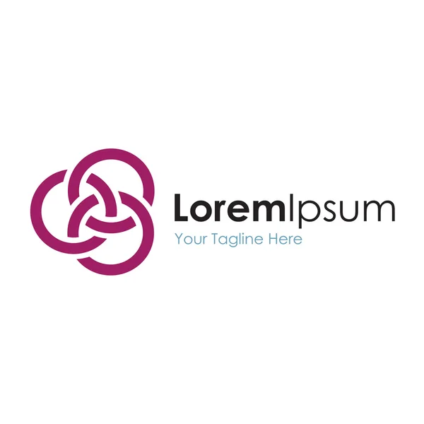 Ağaç halkaları mor öğe simgeleri iş logo kombine