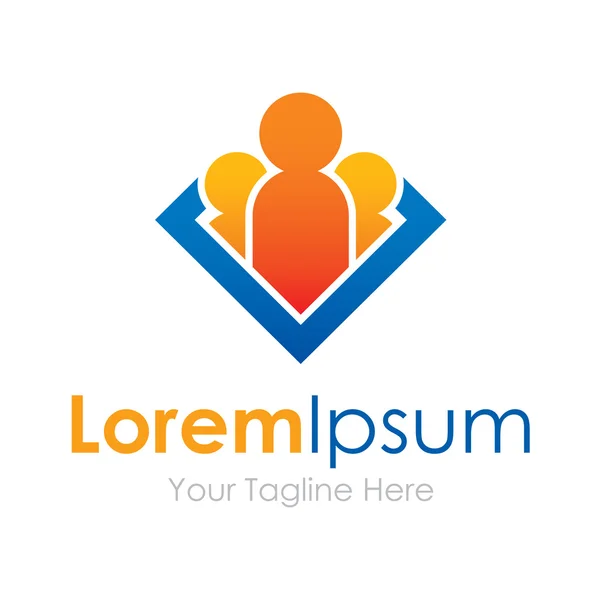 İnsan lider grup gelecekteki öğe simgeleri iş logo