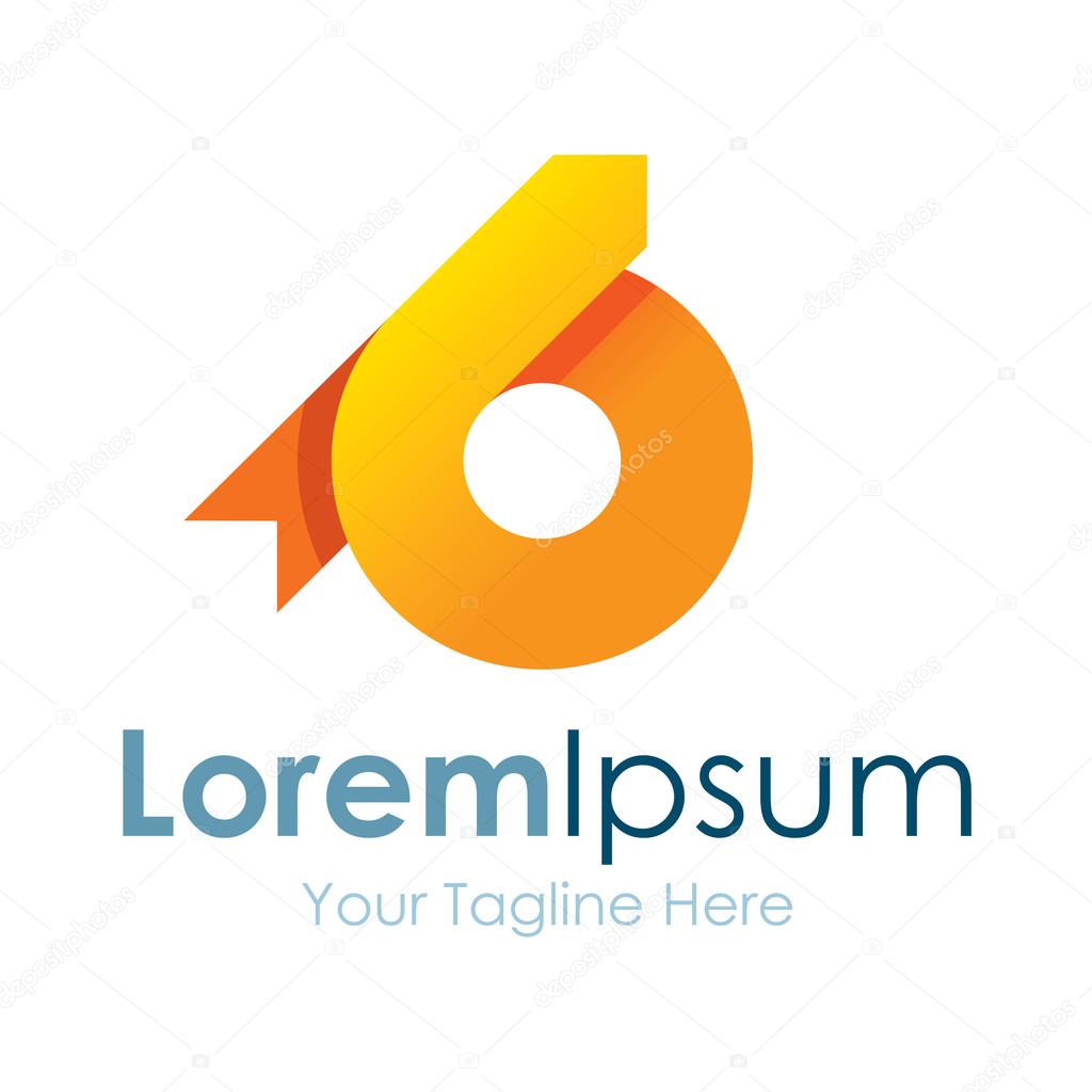 Make a circle yellow arrow bussiness element icon logo