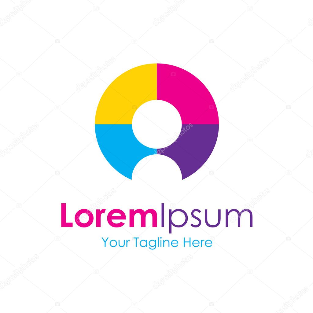 A man with perspective bussiness great element icon logo