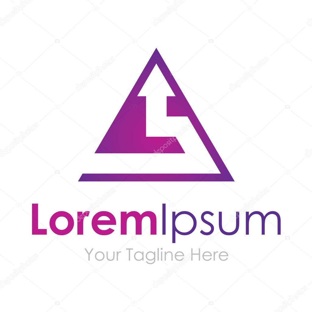 Progress success structure triangle shape bussiness element icon logo