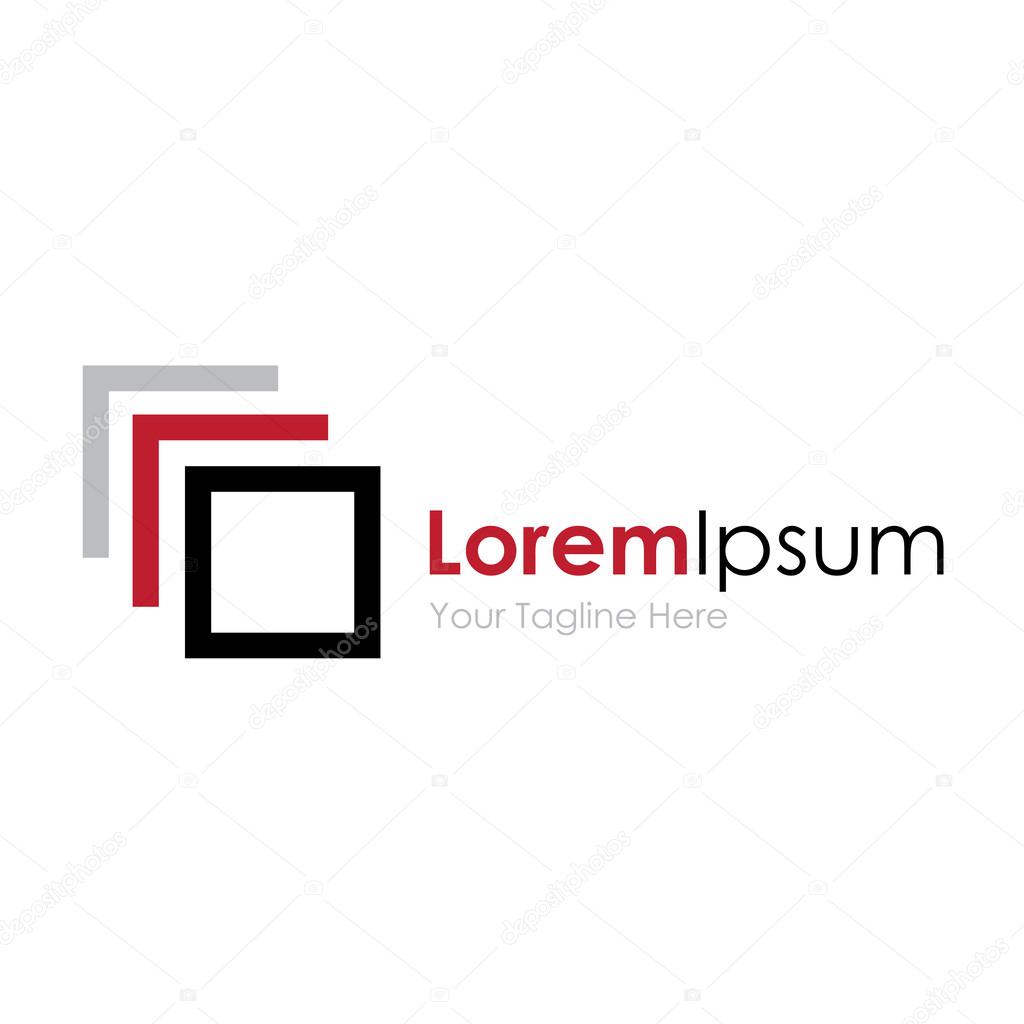 Window opening multi squares element icons business logo