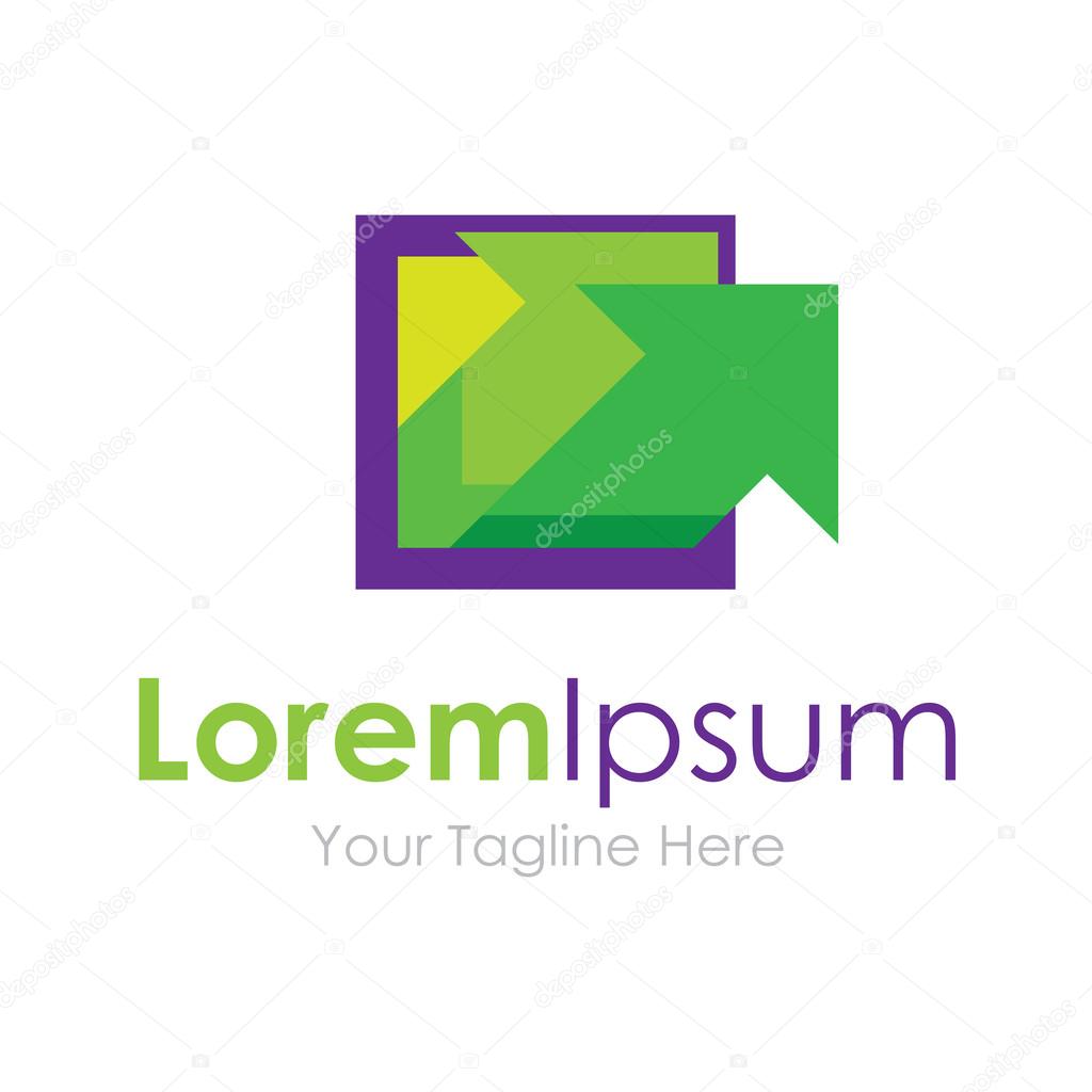 Inspire the progress law green arrows business element icon logo