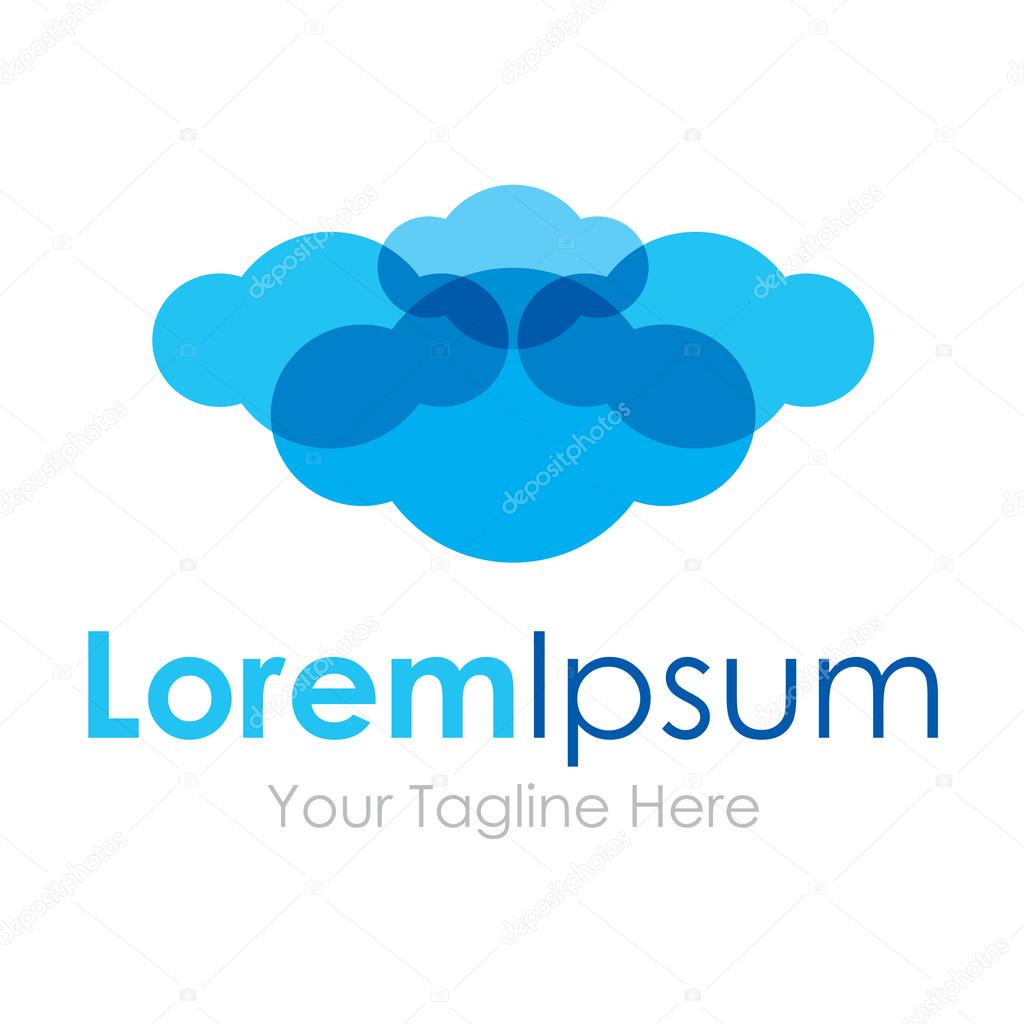 Partly cloudy with a great opportunity for success element icon logo for business