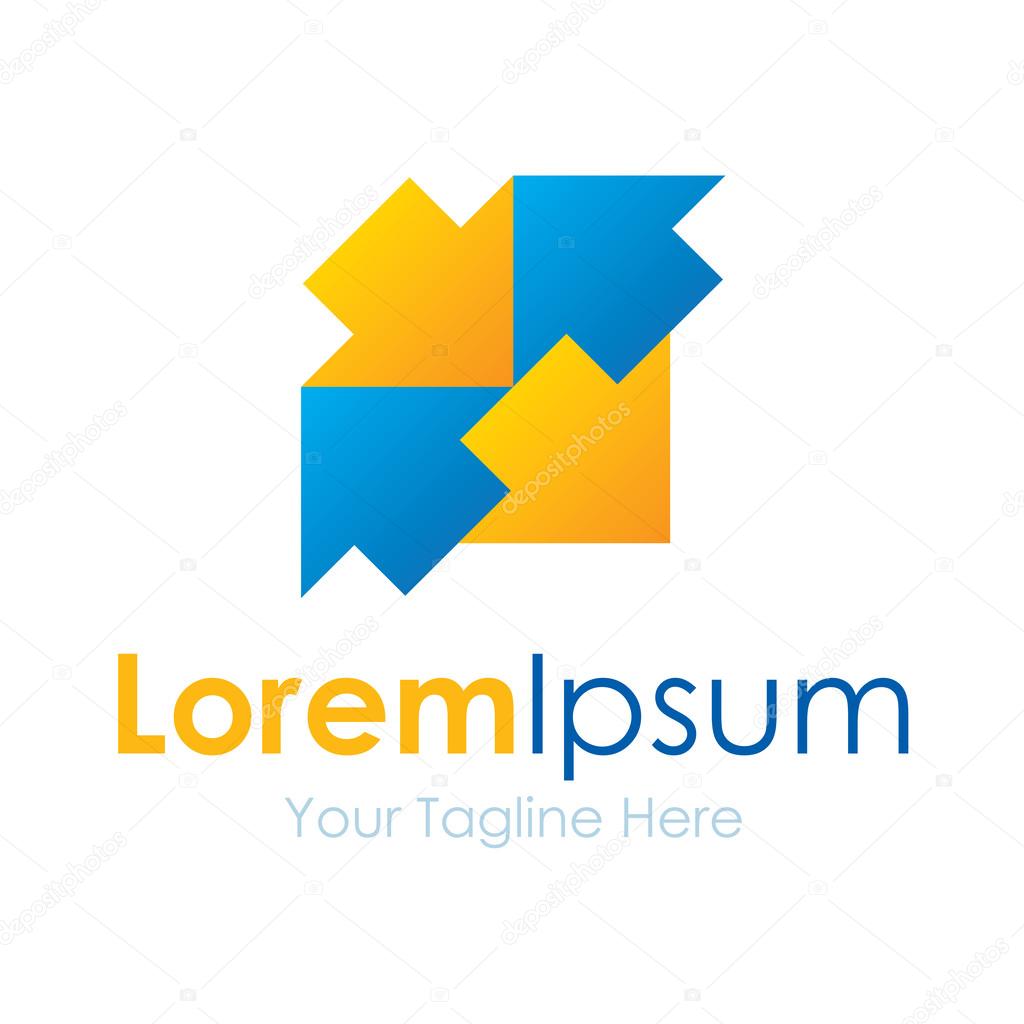Different arrow directions element icon logo for business