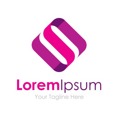 S harfi ipeksi mor malzeme grafik tasarım logo simge