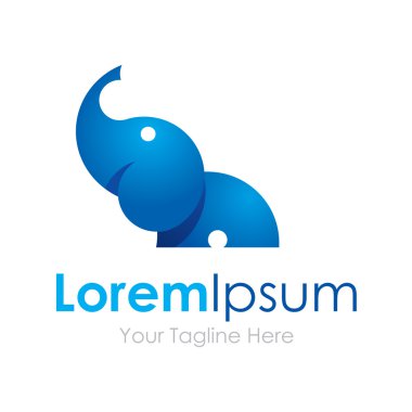 Mavi Fil iyi şanslar grafik tasarım logo simge