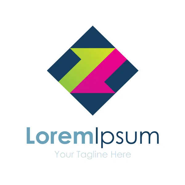 Fortschritt Pfeil grün und lila Grafik Design Logo-Symbol — Stockvektor