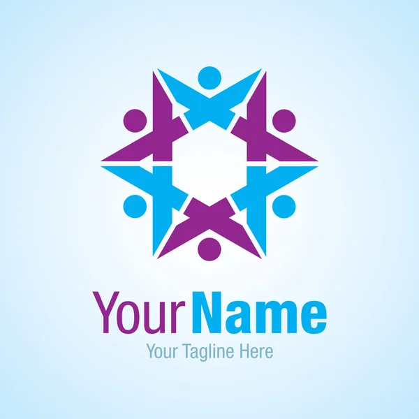 Yıldız ana ortaklık grafik tasarım logo simge — Stok Vektör